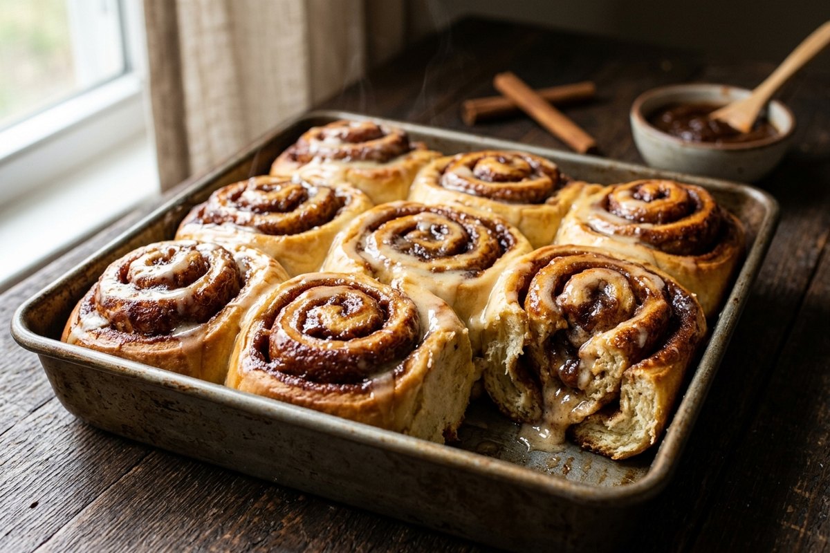 Apple Butter Cinnamon Rolls — finished dish