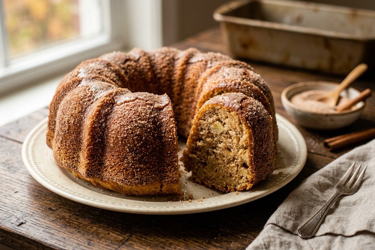 Apple Cider Donut Cake — finished dish