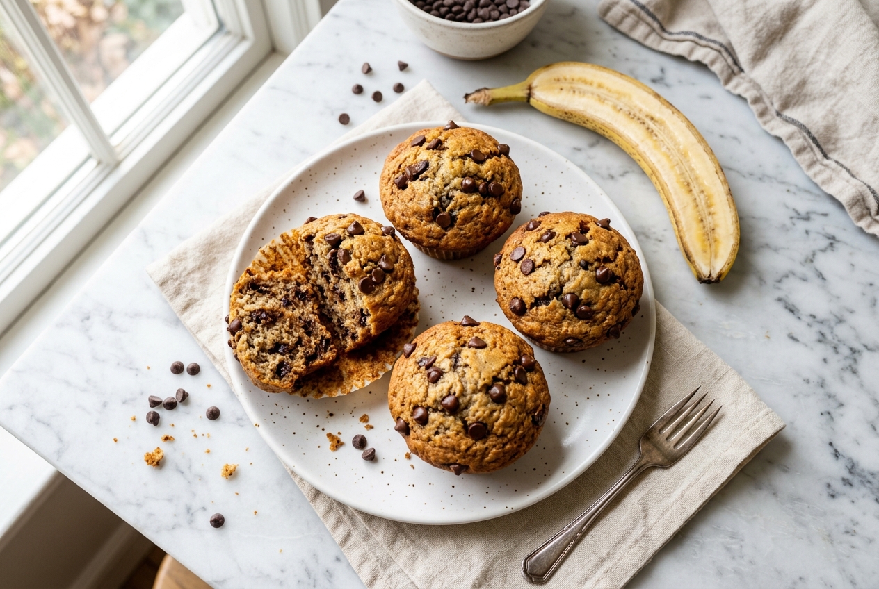Banana Chocolate Chip Muffins