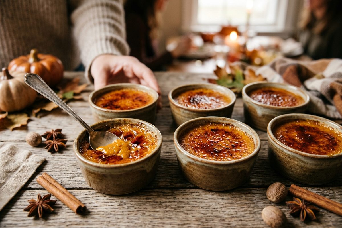 Brûléed Pumpkin Custard Cups — finished dish