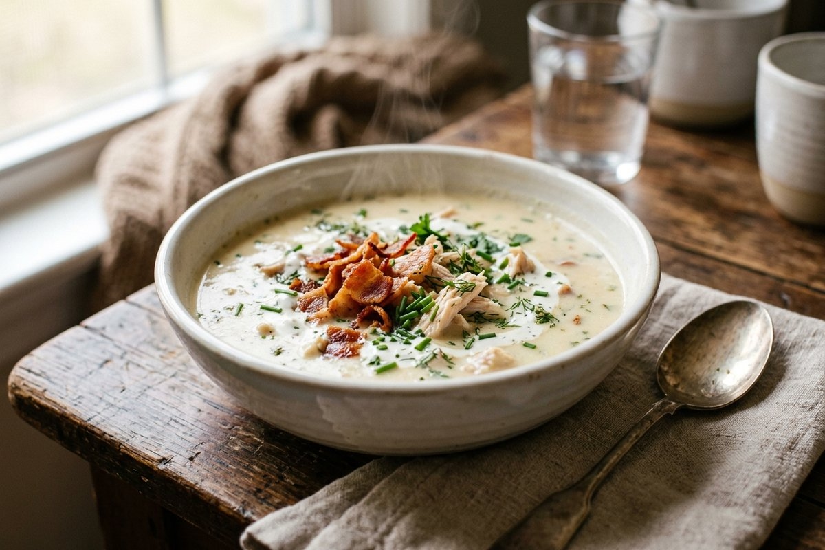 Chicken Bacon Ranch Soup — finished dish