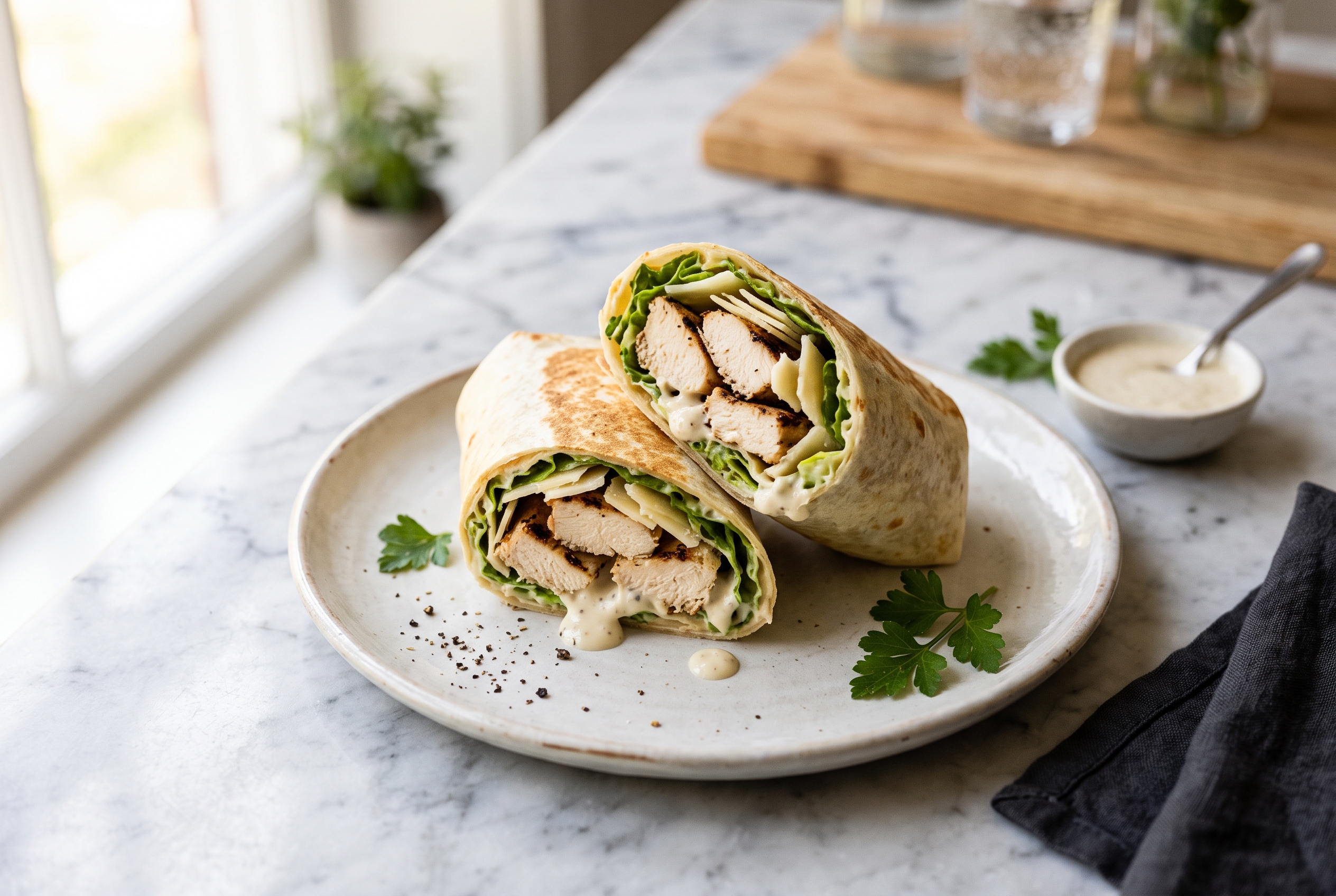 Chicken Caesar Wrap — finished dish