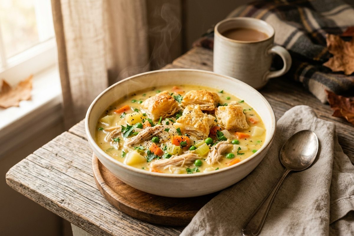 Chicken Pot Pie Soup — finished dish