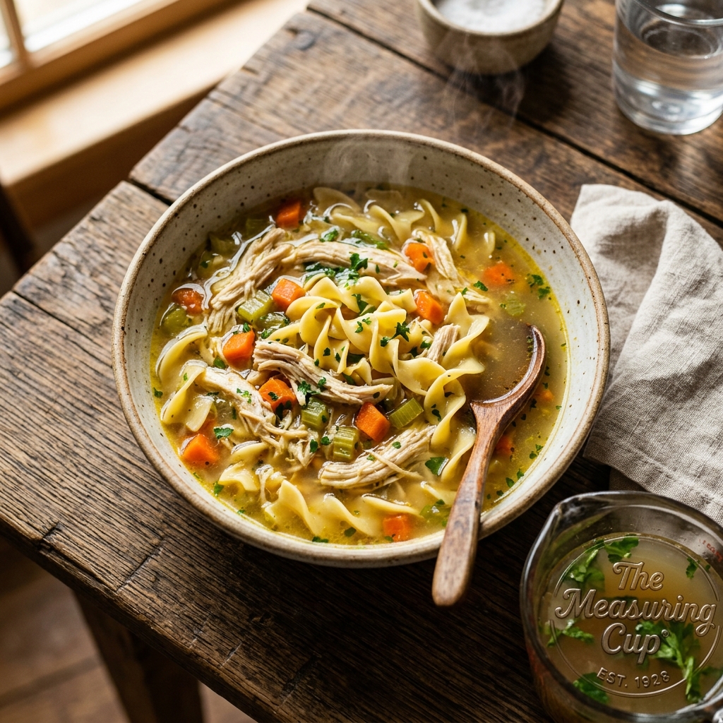 Classic Chicken Noodle Soup — finished dish