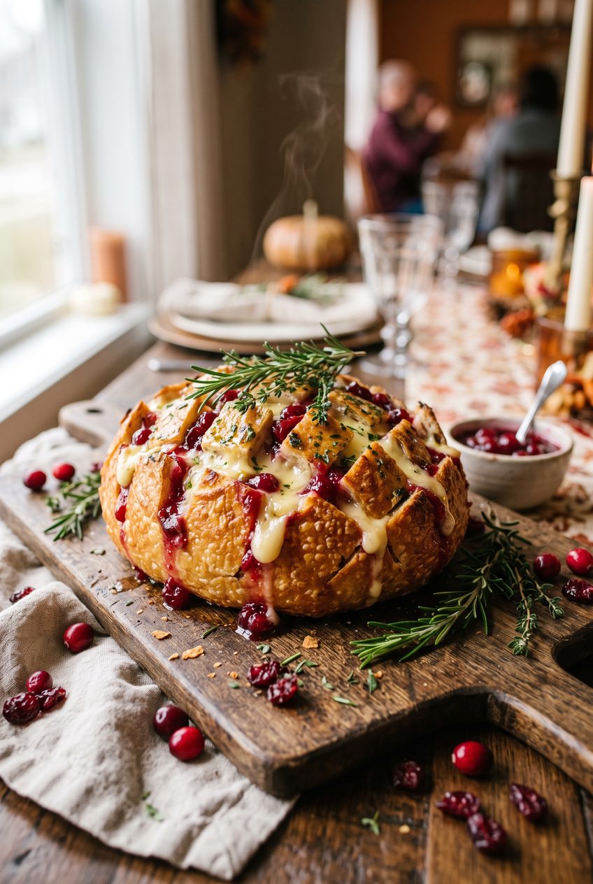 Cranberry-Brie Pull-Apart Bread — finished dish