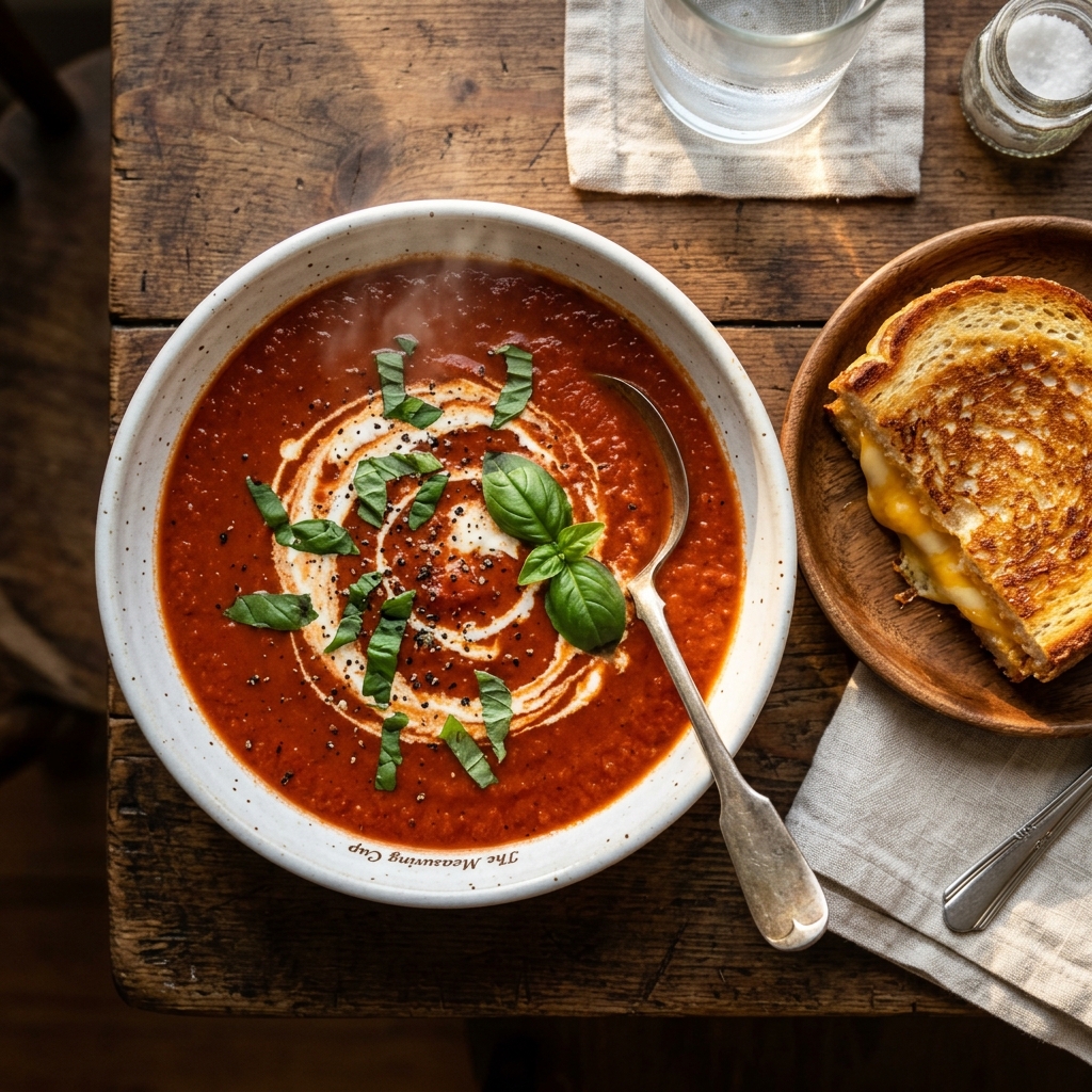 Creamy Tomato Basil Soup — finished dish