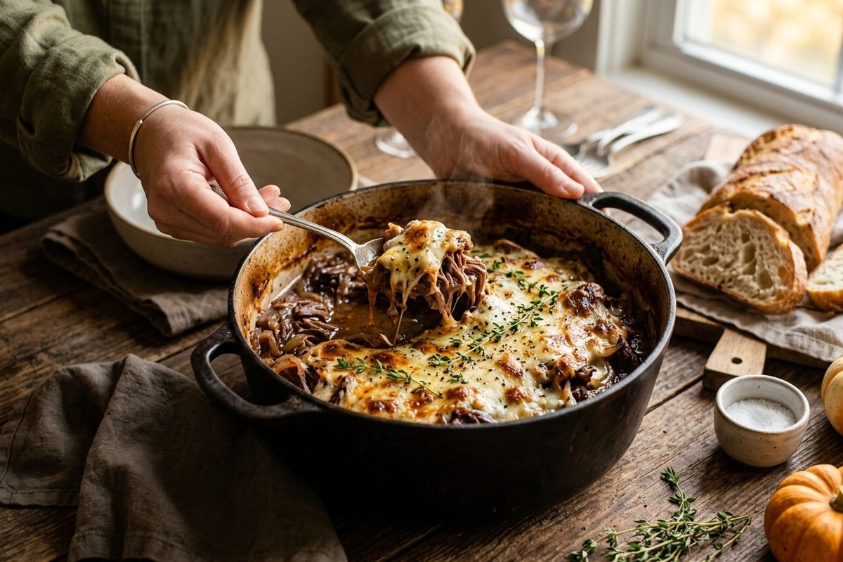 French Onion Pot Roast — finished dish