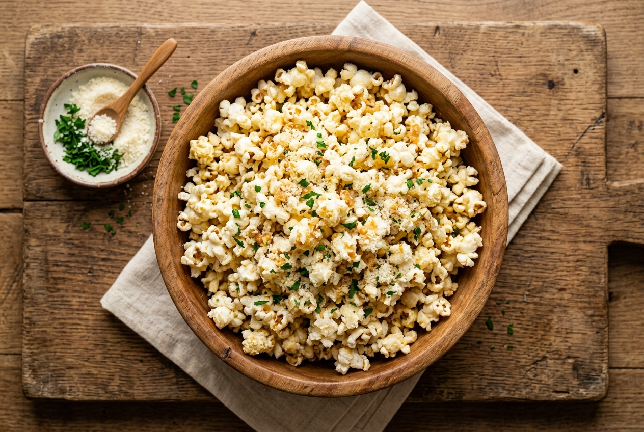 Garlic Parmesan Popcorn