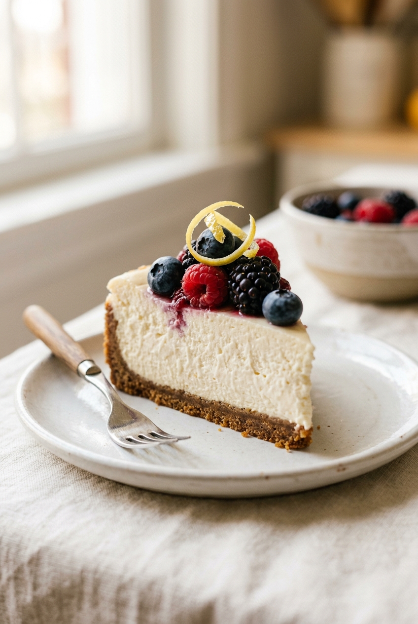 Greek Yogurt Cheesecake — finished dish