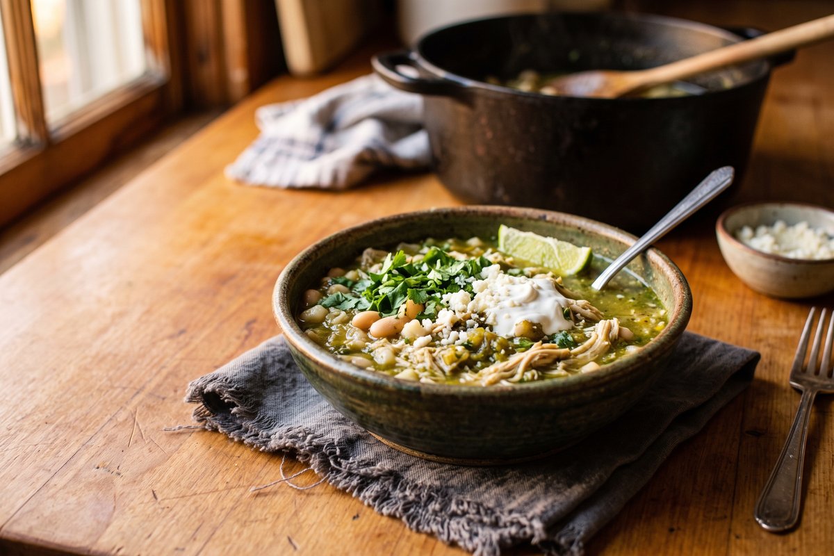Green Chicken Chili — finished dish