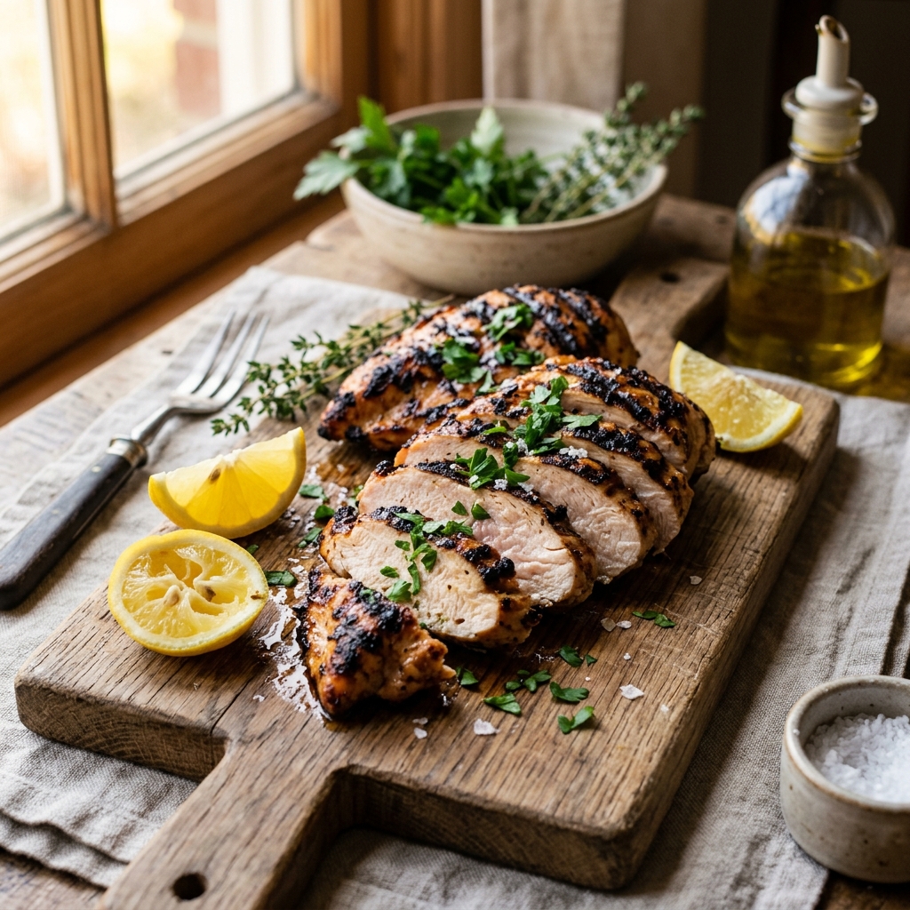 Grilled Chicken (Marinated, Juicy) — finished dish