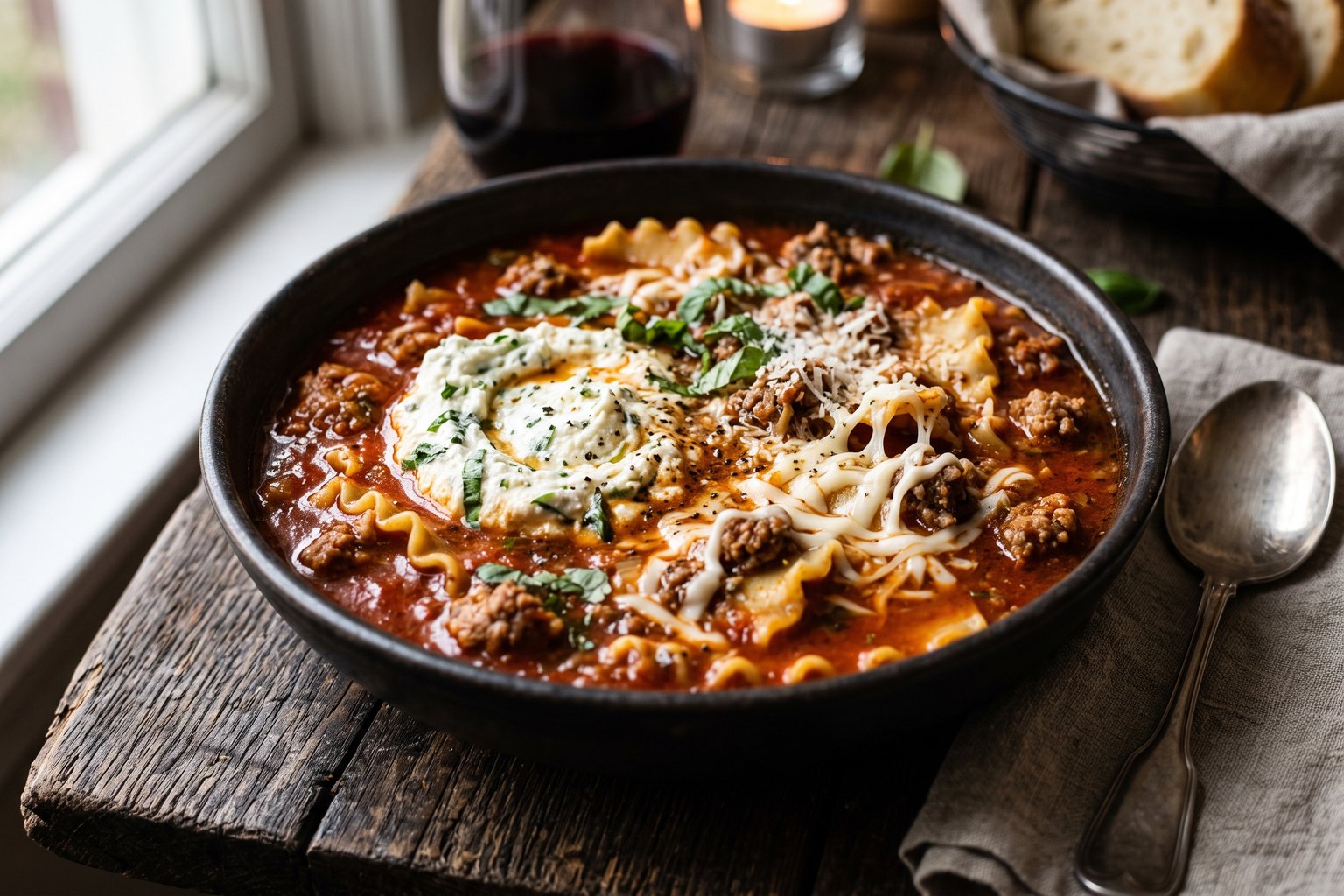 Lasagna Soup — finished dish