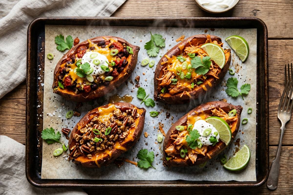 Loaded Stuffed Sweet Potatoes — finished dish
