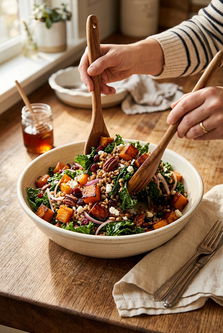 Maple-Roasted Butternut Harvest Salad — finished dish