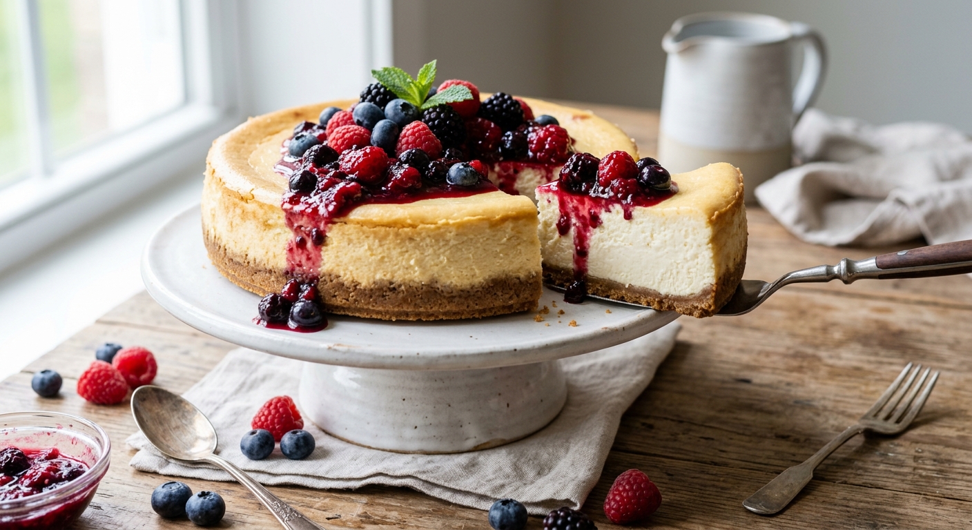 New York Cheesecake — finished dish