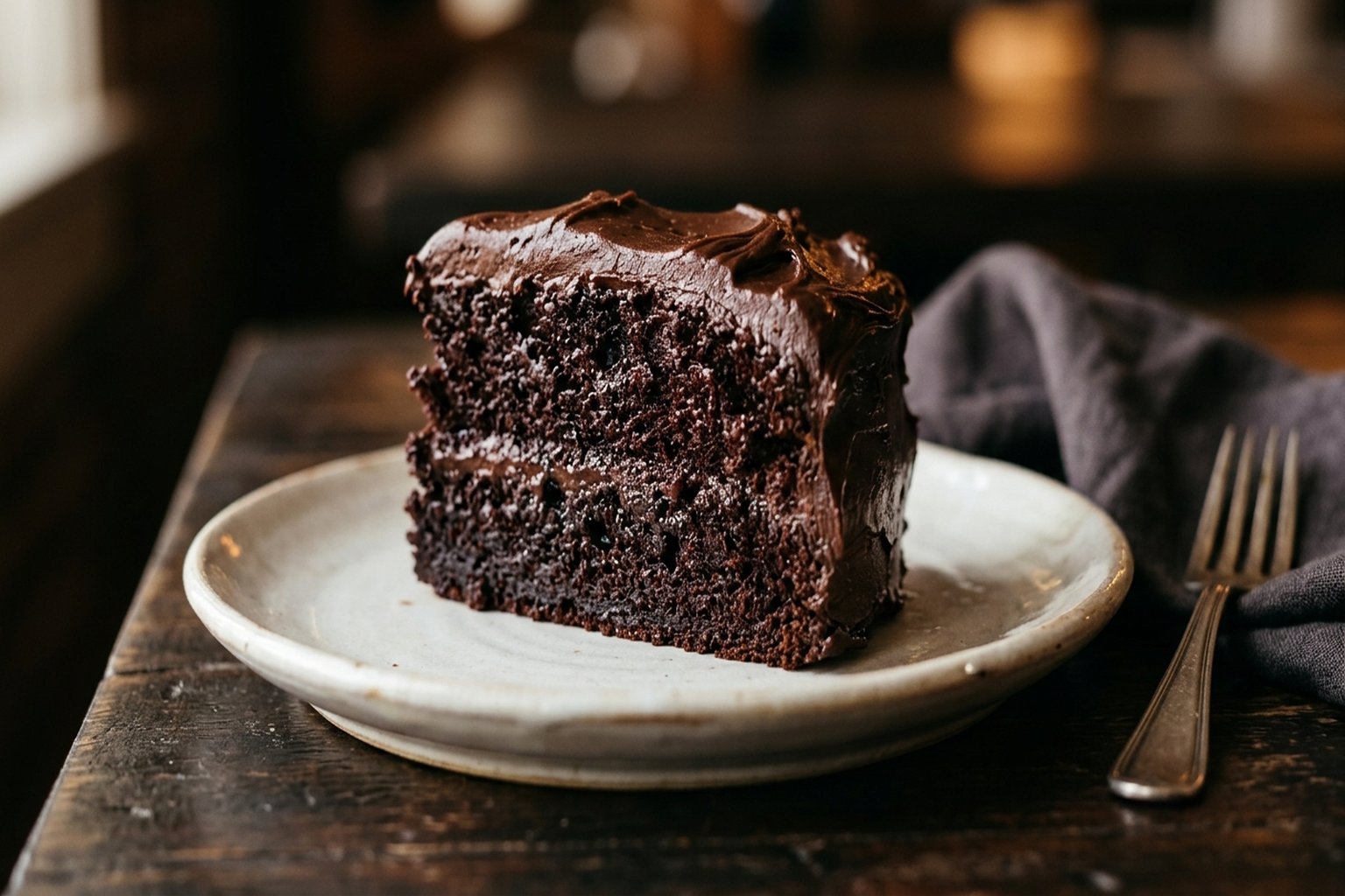 One-Bowl Chocolate Cake — finished dish