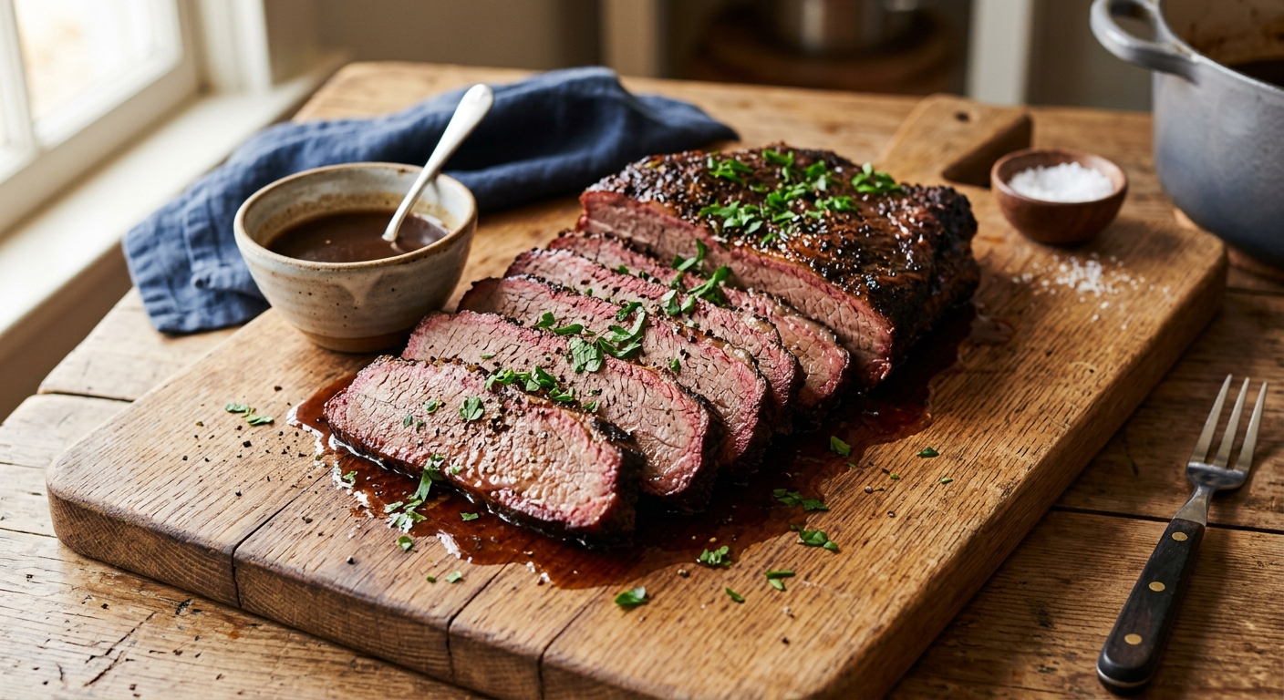 Oven-Braised Brisket — finished dish
