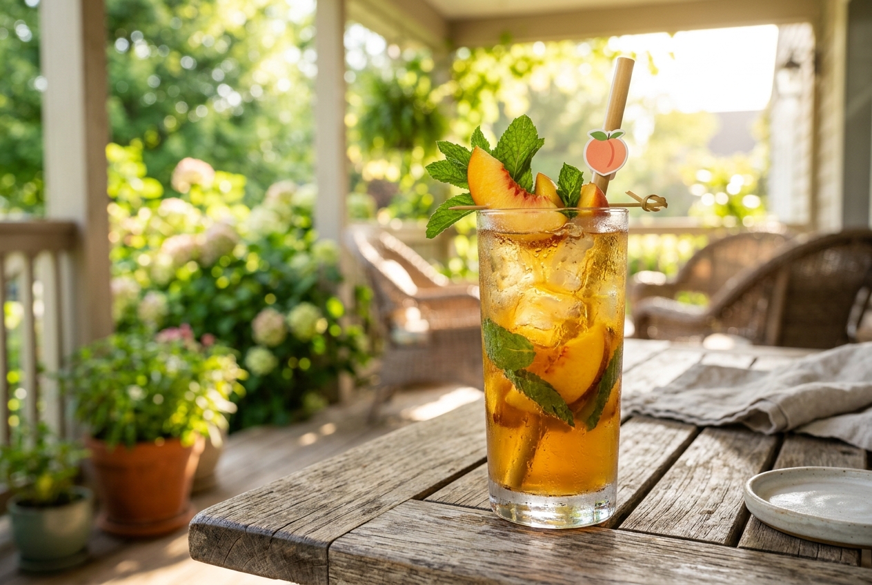 Peach Iced Tea — finished dish