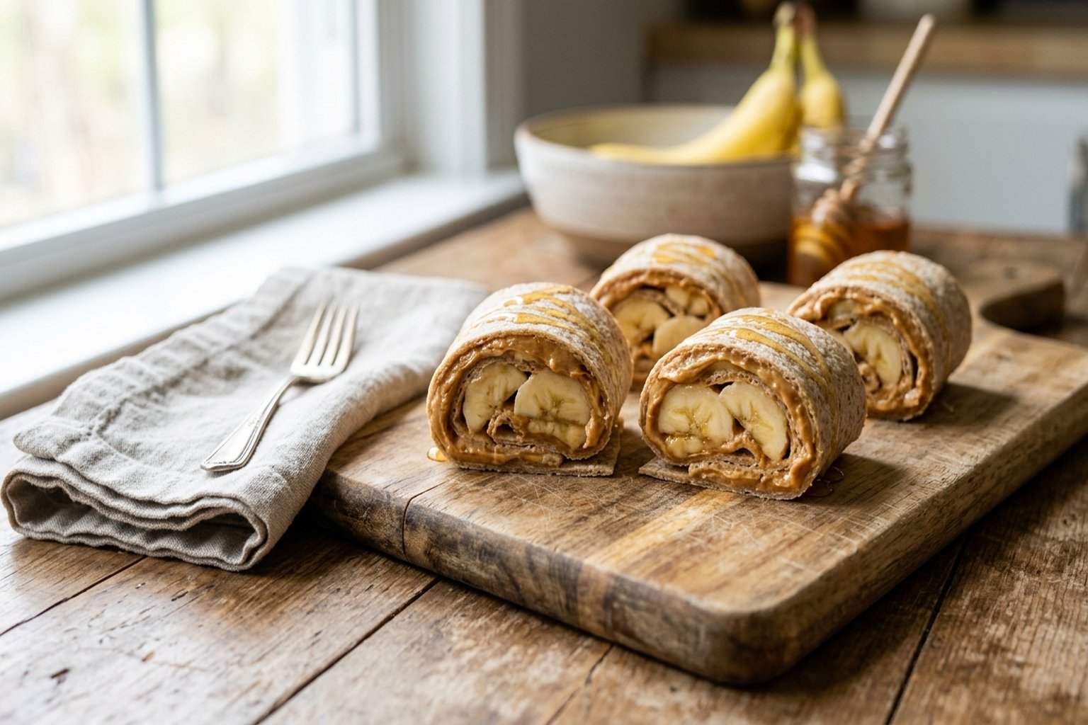 Peanut Butter Banana Roll-Ups