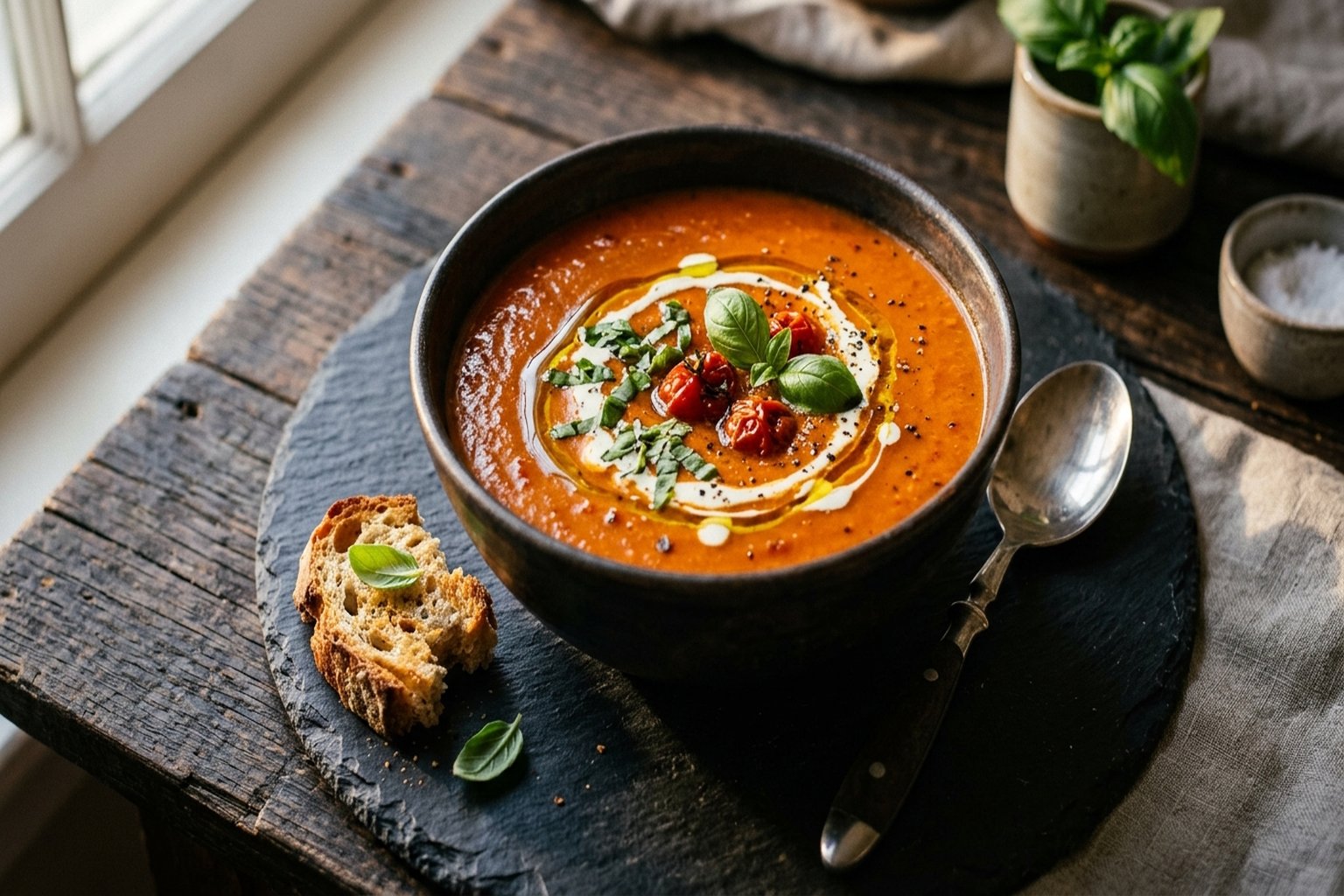 Roasted Tomato & Basil Soup