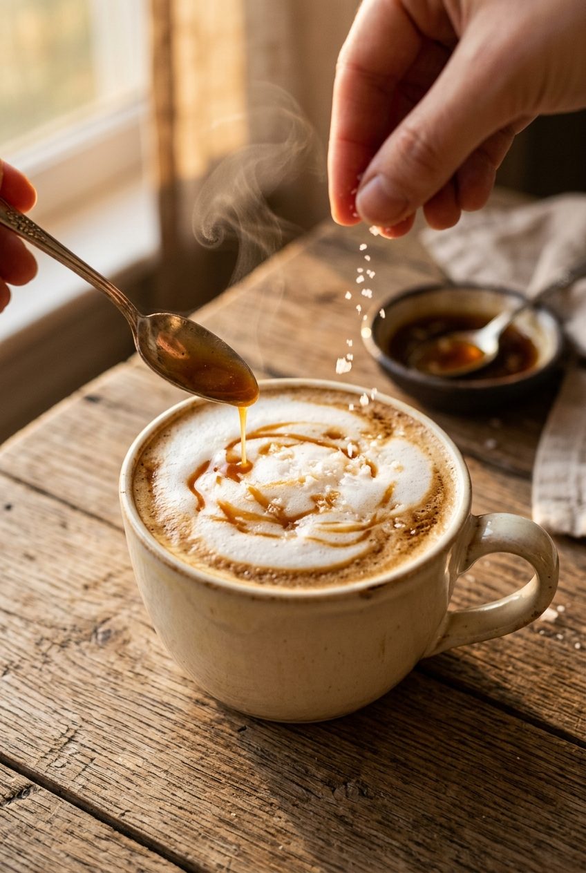 Salted Brown-Butter Latte — finished dish