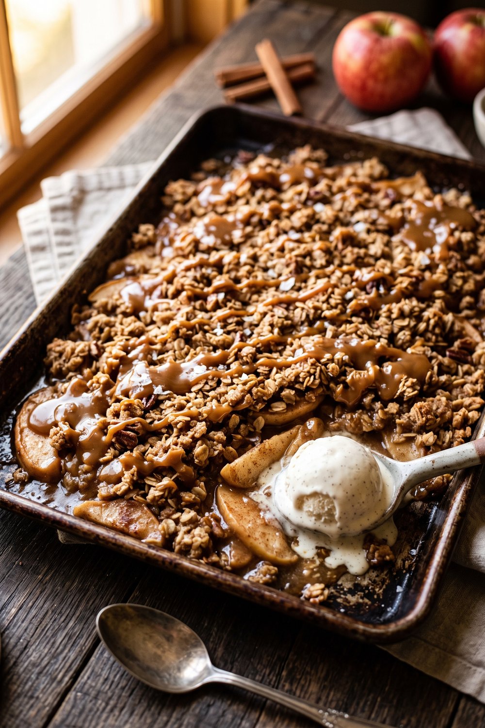 Salted Caramel Apple Crisp — finished dish