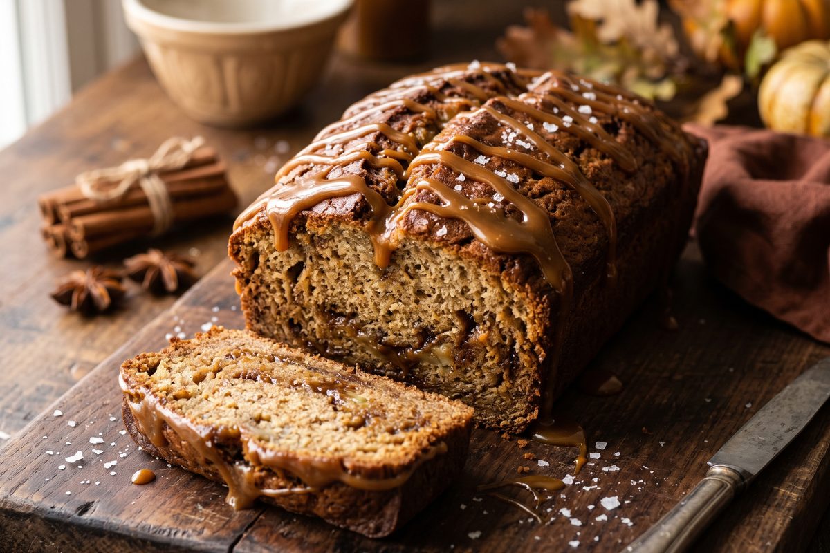 Salted Caramel Banana Bread — finished dish
