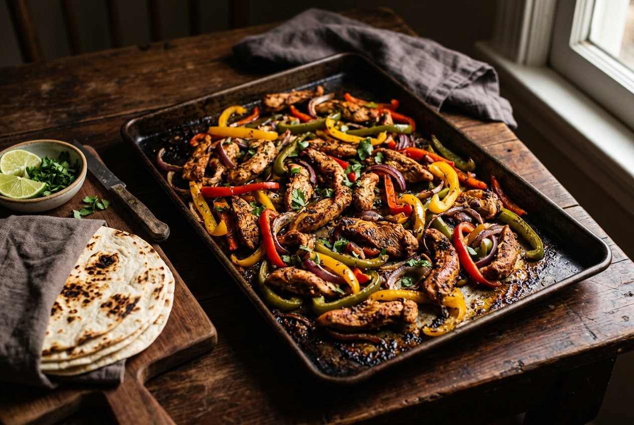 Sheet‑Pan Chicken Fajitas