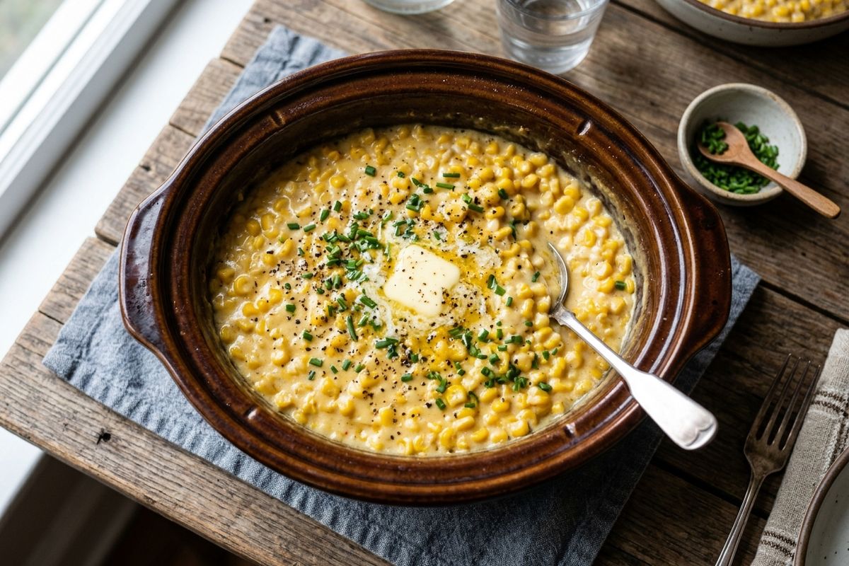 Slow-Cooker Creamed Corn — finished dish