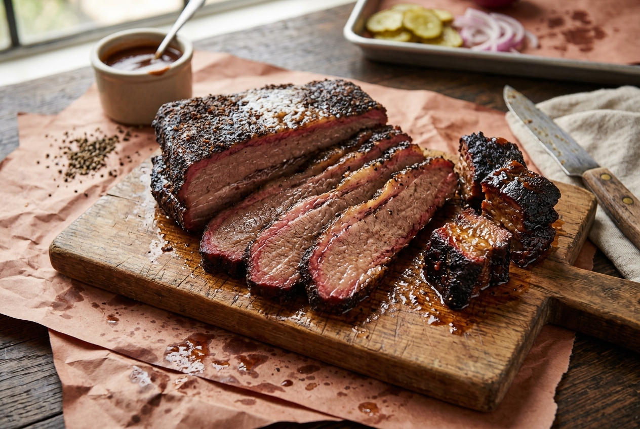 Smoked Brisket (Texas-Style) — finished dish