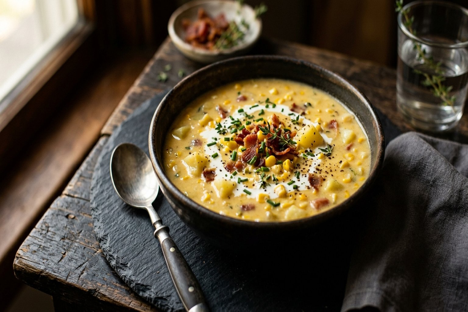 Summer Corn Chowder — finished dish