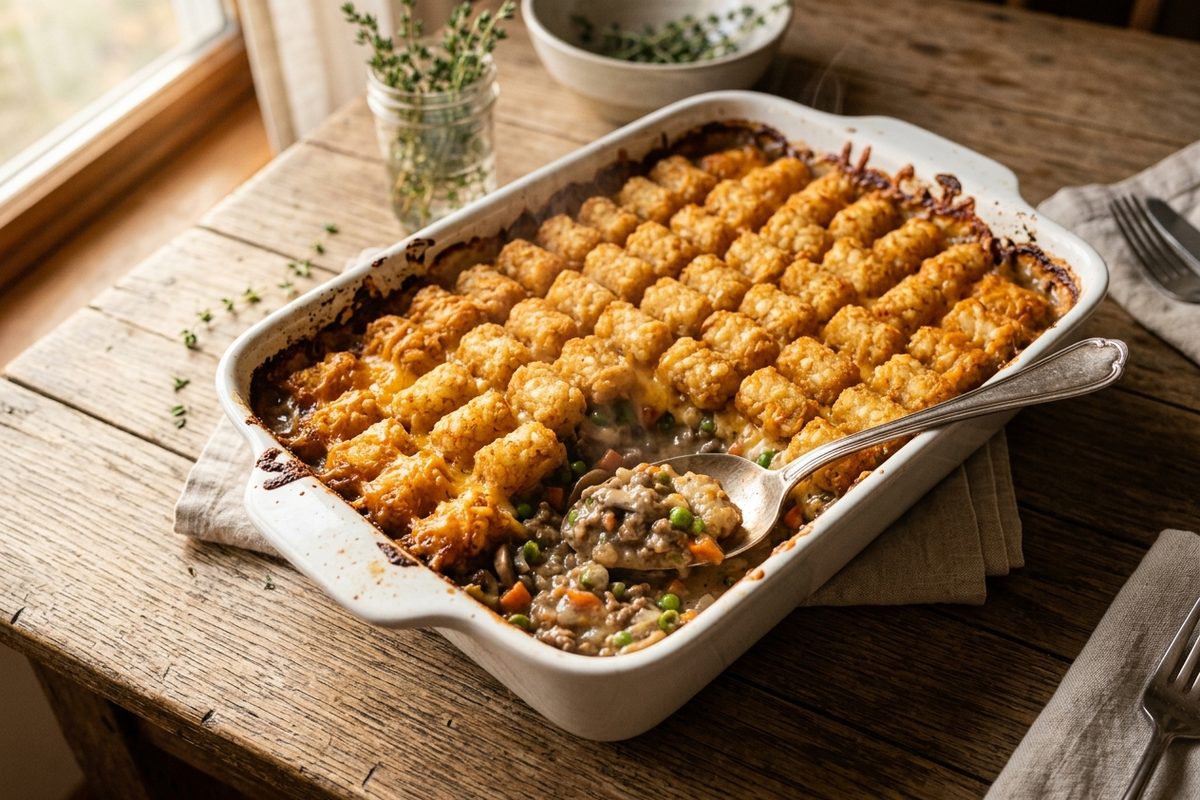 Tater Tot Casserole — finished dish