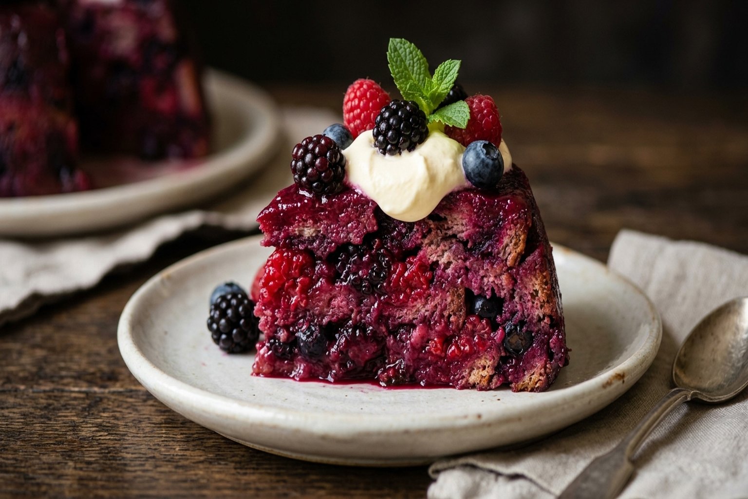 Triple-Berry Summer Pudding